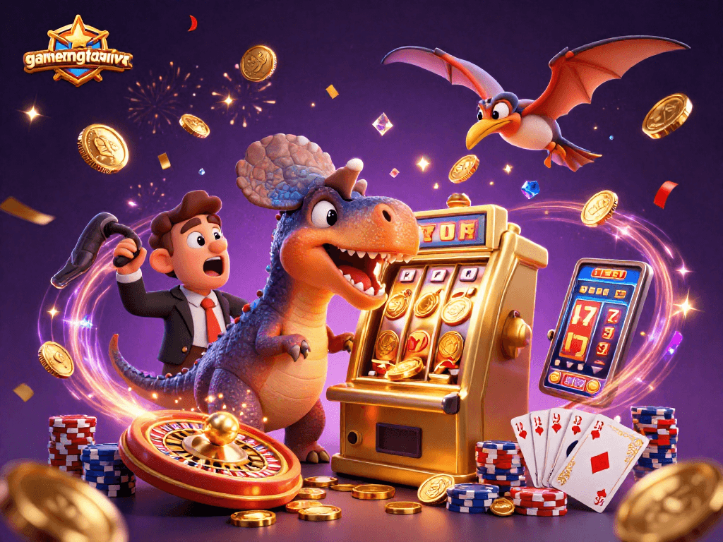 Experience gamenongtraivuive with thrilling jackpot action amidst a vibrant casino scene.