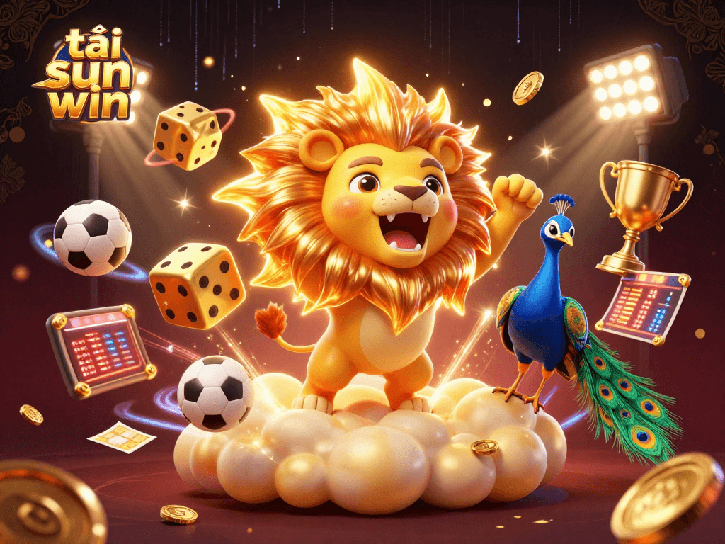 Engage in thrilling gameplay with tải sun win, featuring vibrant casino elements and dynamic sports symbols.