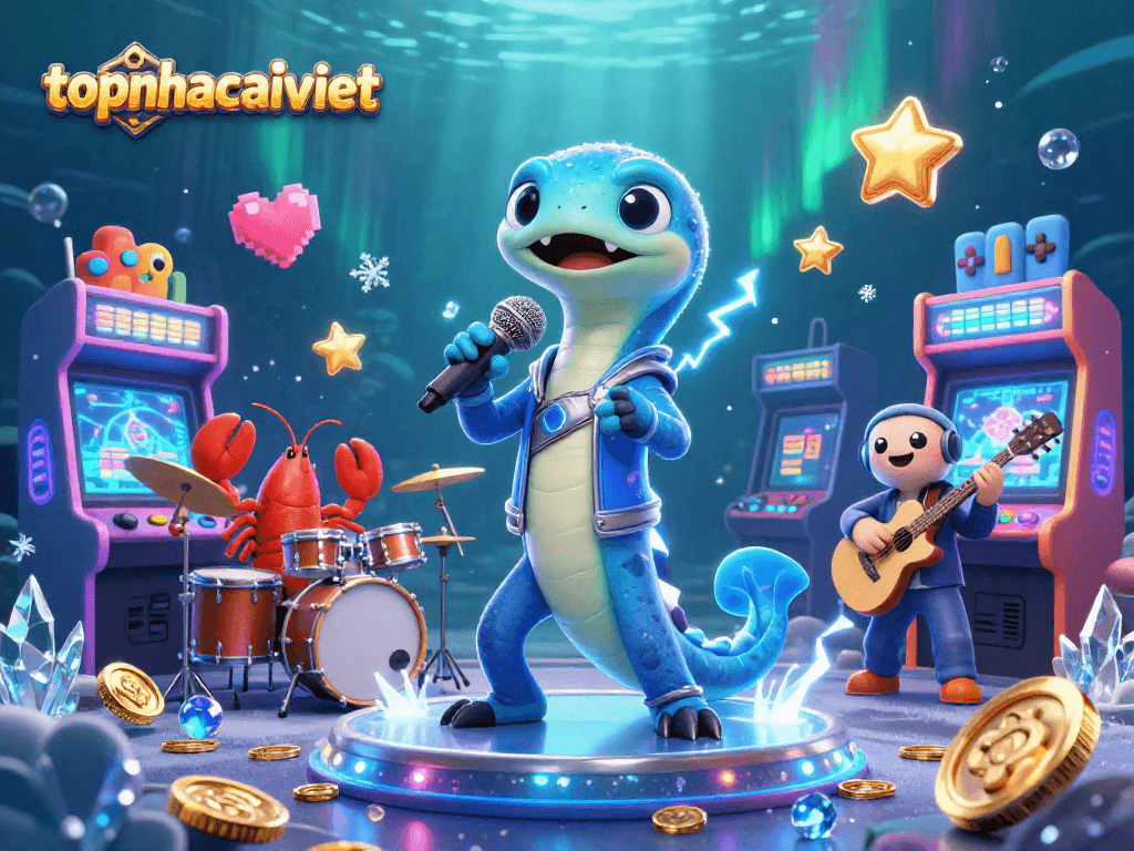 Bet big at topnhacaiviet in a vibrant underwater casino with energetic performances.