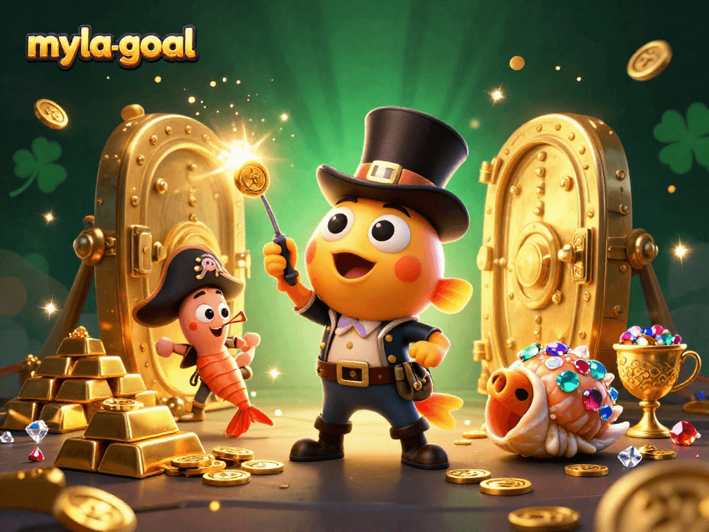 Experience the thrill of myla-goal as the deep-sea anglerfish attracts golden coins in a vibrant underwater scene.