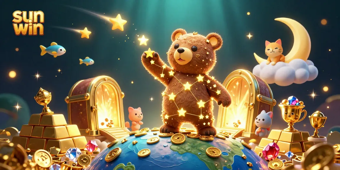 Experience thrilling wins with sun win in this captivating casino illustration featuring celestial characters.