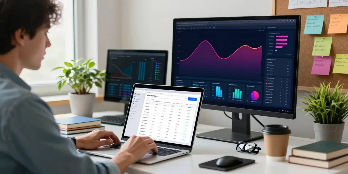 SEO specialist analyzing instant indexing performance metrics in a modern workspace.