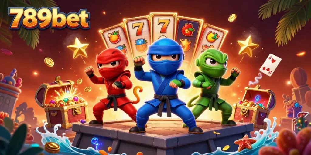 Engage with 789bet's thrilling atmosphere as ninja chameleons showcase winning slot strategies