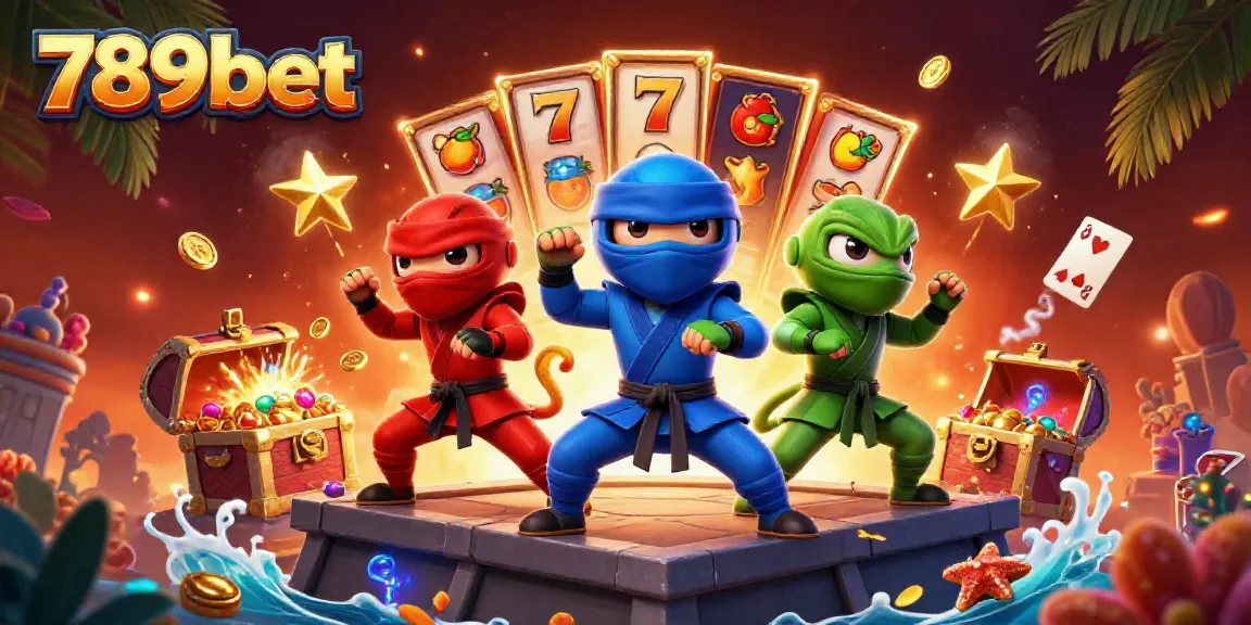 Engage with 789bet's thrilling atmosphere as ninja chameleons showcase winning slot strategies