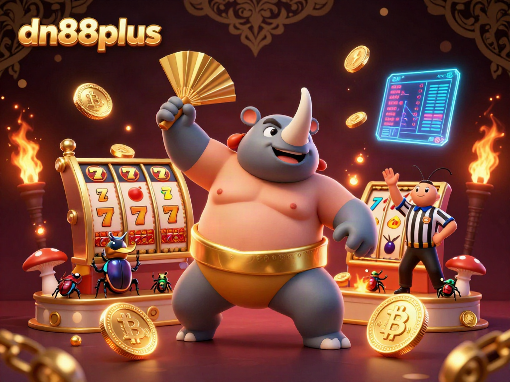Experience thrilling games at dn88plus as a giant rhinoceros beetle stomp sends gold coins flying.