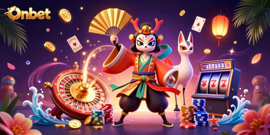 Experience the thrill of Onbet with vibrant casino graphics and dynamic gameplay elements.