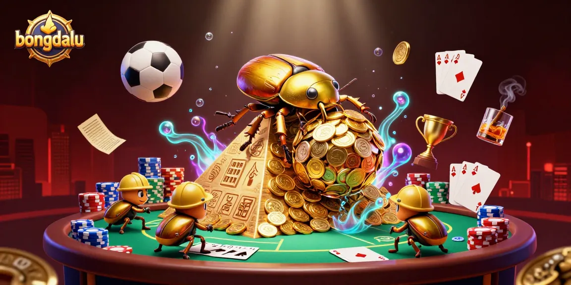 Experience exhilarating betting action with bongdalu, featuring vibrant sports elements and poker scenes.