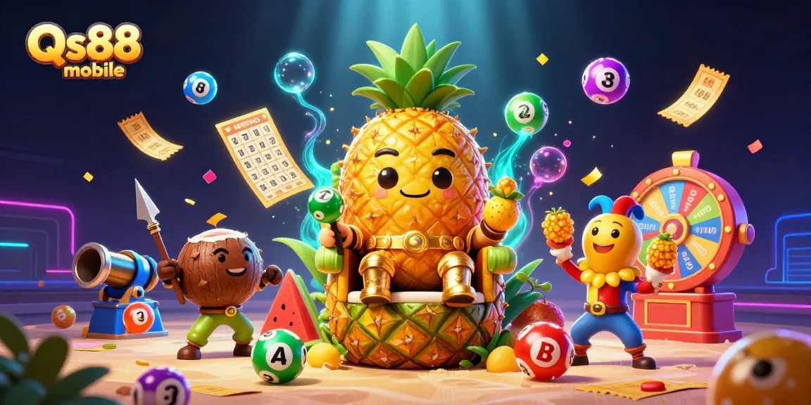 Engage in exciting gameplay at Qs88 mobile featuring a dynamic beach casino scene with vibrant lottery elements.