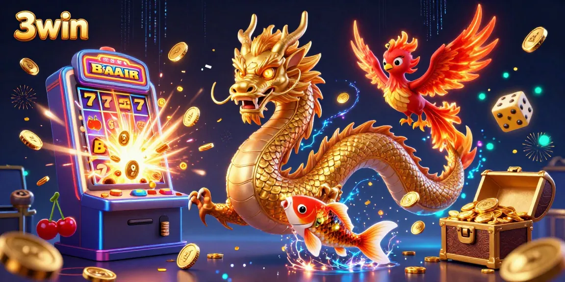 Experience the excitement of 3win's dynamic casino world with dragons and jackpots.