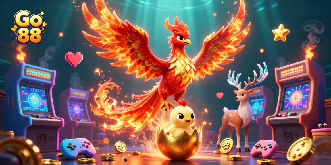 Spin for wins at Go 88 with vibrant treasures of gaming adventures and phoenix symbols.