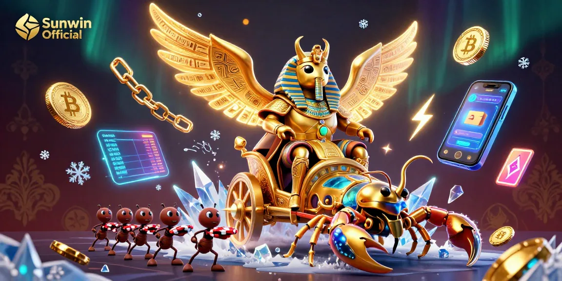 Engage with thrilling gameplay at Sunwin Official featuring vibrant 3D characters and casino elements.