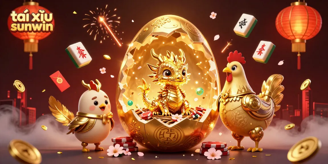 Experience exciting gameplay with tài xỉu sunwin, featuring a golden dragon and vibrant gaming elements.