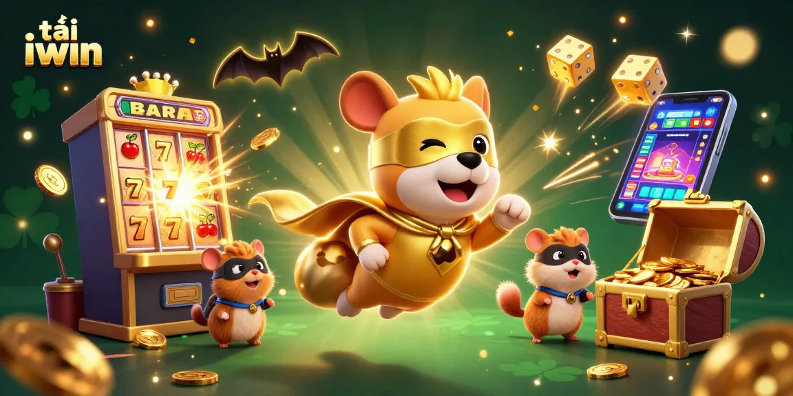 Win big with tải iwin as a cartoon superhero dog leads the fun in a vibrant casino scene.