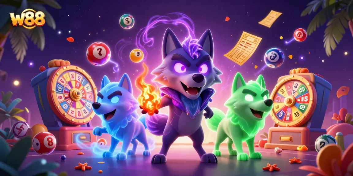 Experience thrilling gameplay with W88, featuring vibrant casino elements and animated characters.