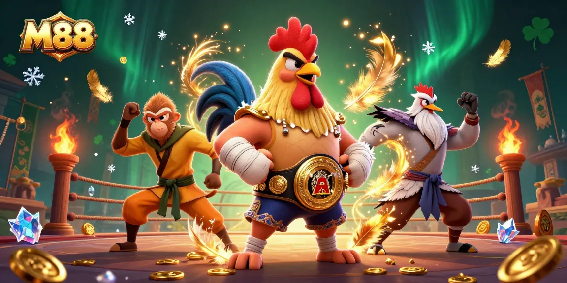 M88 online betting scene illustrating competition with characters and vibrant casino elements