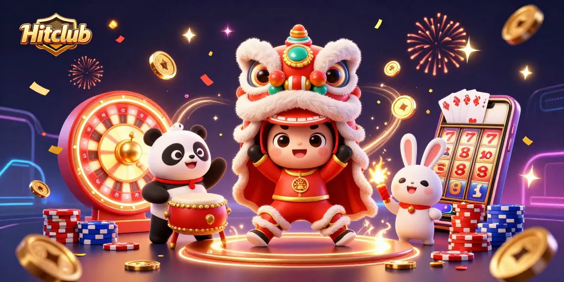 Experience Hitclub's exhilarating casino atmosphere with vibrant characters and dynamic gaming elements.