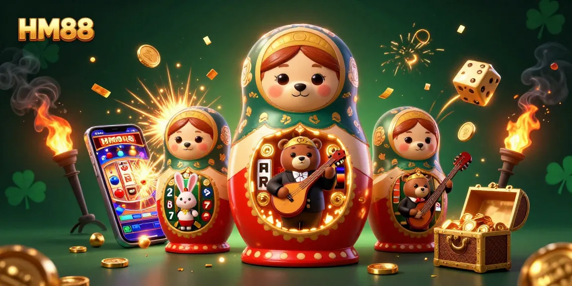 Experience thrilling wins at HM88 with Matryoshka bears and vibrant casino surprises.